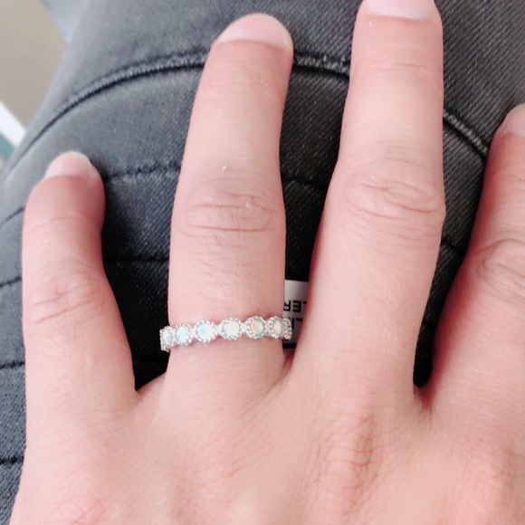 Sterling silver 925 opal band - Picture 7 of 8